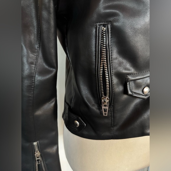 BlankNYC Faux Leather Moto Biker Jacket Goth Punk Skate Motorcycle Whimsygoth - Picture 6 of 9